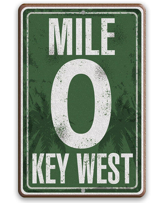Mile Zero Miami - Metal Sign