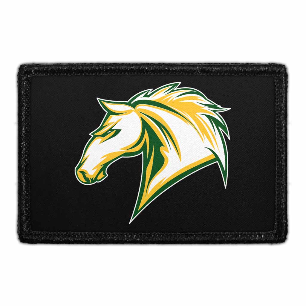 Horse Head - Black Background - Removable Patch