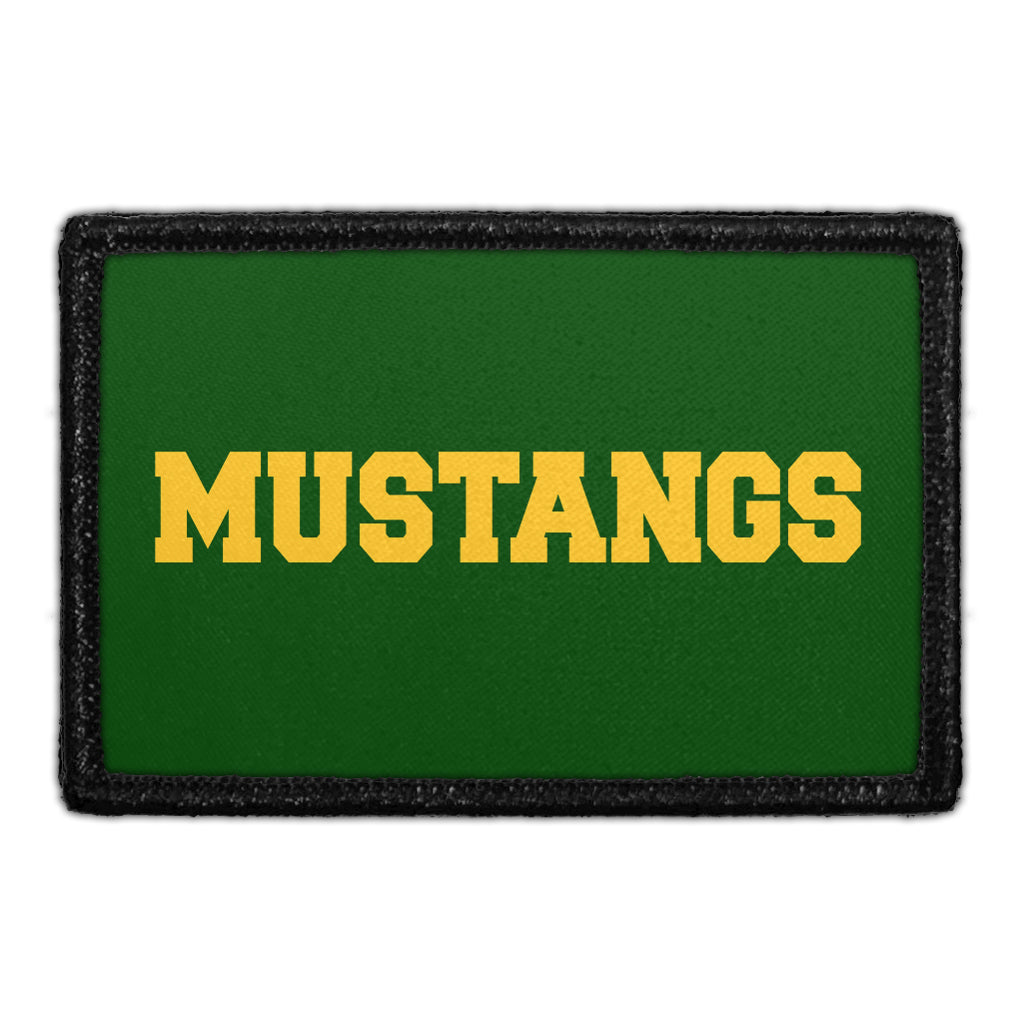 Mustangs Yellow Text - Removable Patch