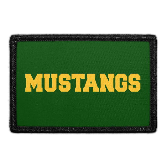 Mustangs Yellow Text - Removable Patch