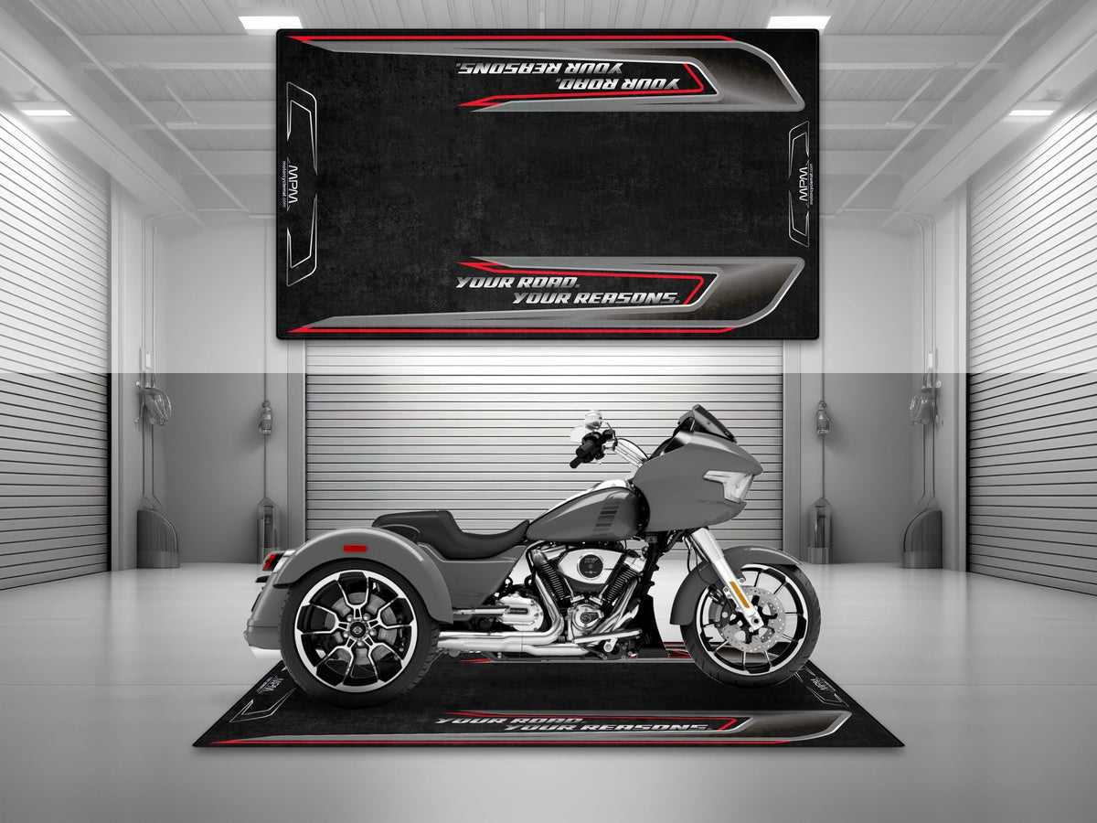 MPM Motorcycle Mat for Trike Motorcycle "Your Road Your Reasons" - MM4319