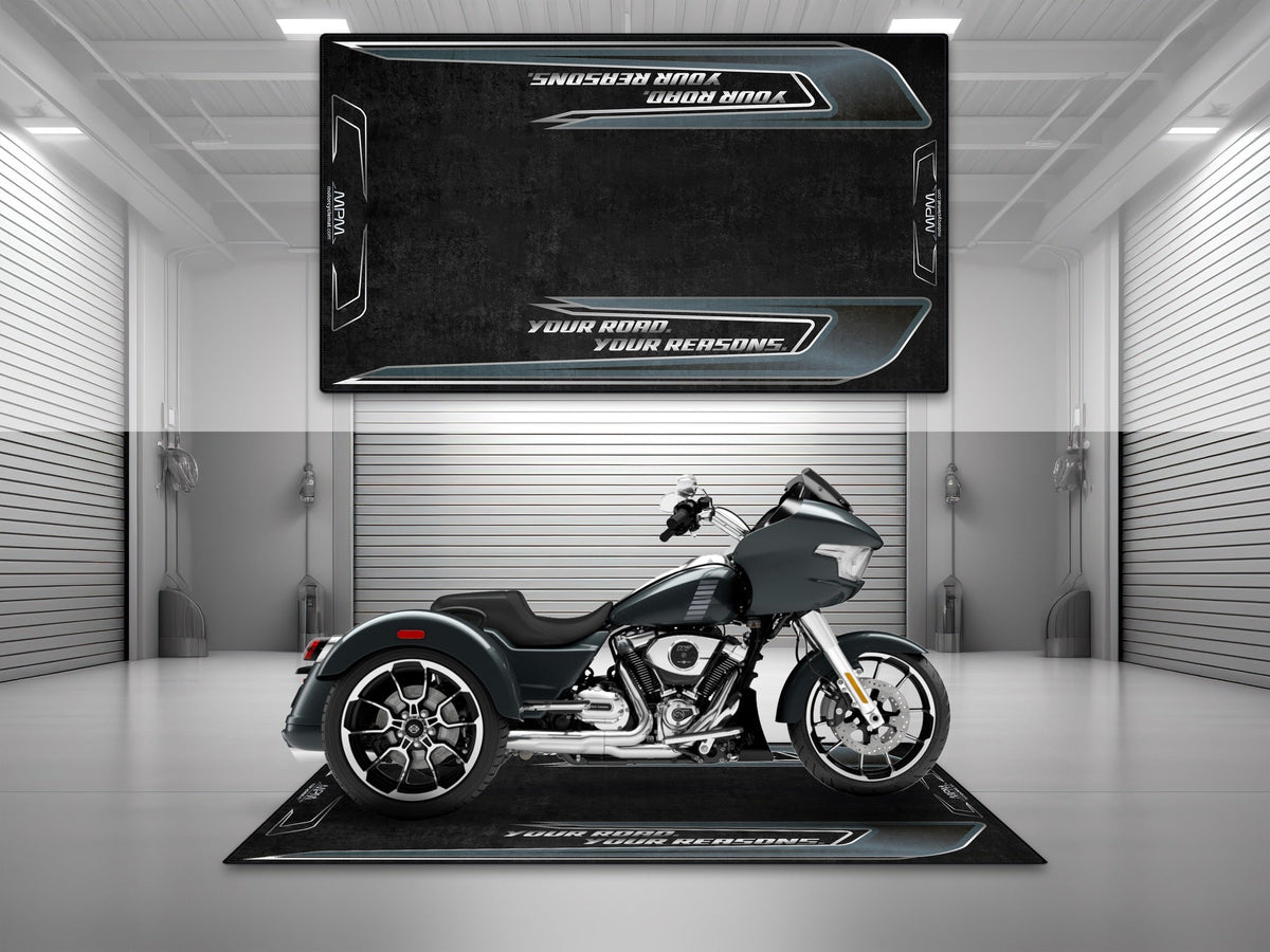 MPM Motorcycle Mat for Trike Motorcycle "Your Road Your Reasons" - MM4319