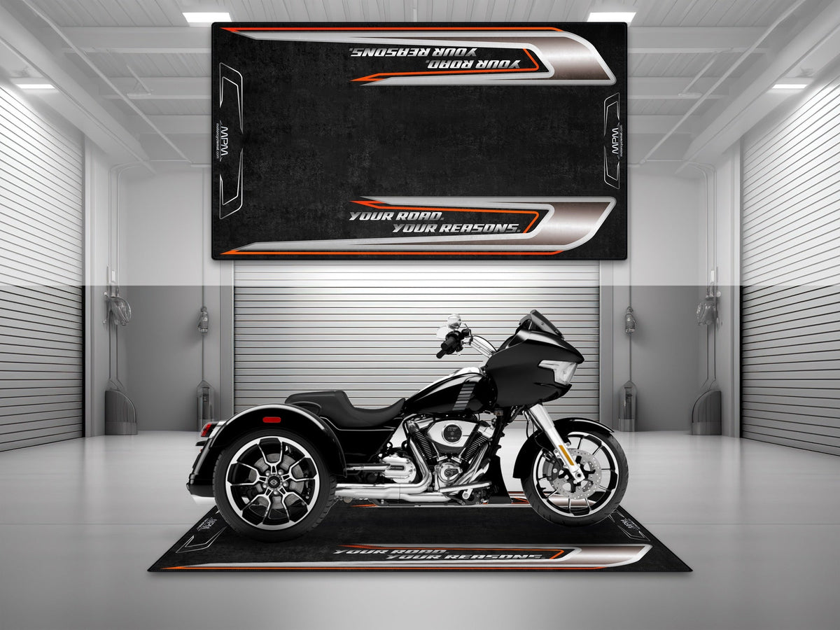 MPM Motorcycle Mat for Trike Motorcycle "Your Road Your Reasons" - MM4319