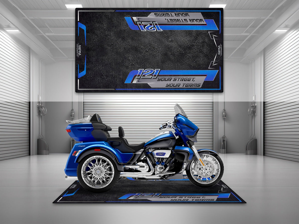 MPM Motorcycle Mat for Trike Motorcycle "Your Street Your Terms" - MM4321