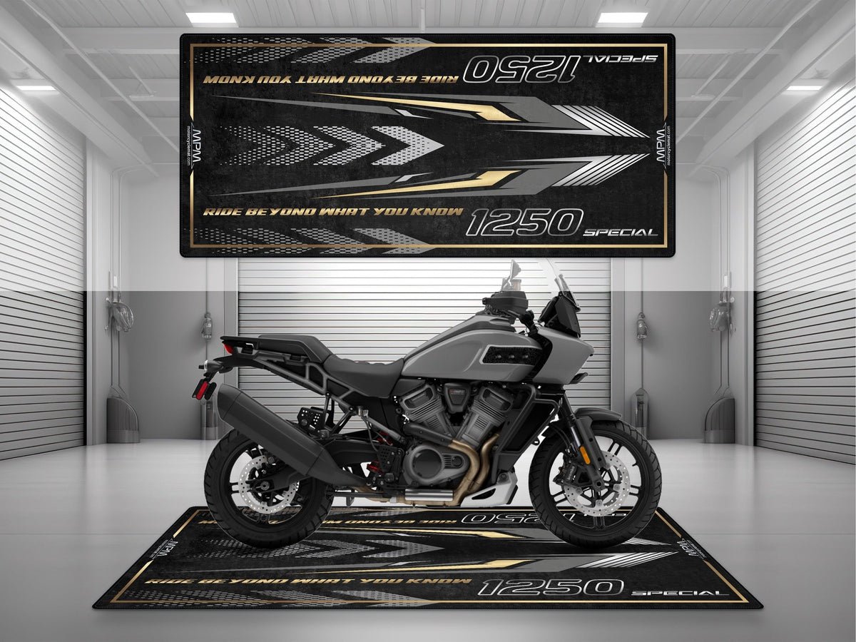 MPM Motorcycle Mat for Adventure Motorcycle "Ride Beyond What You Know" - MM4324