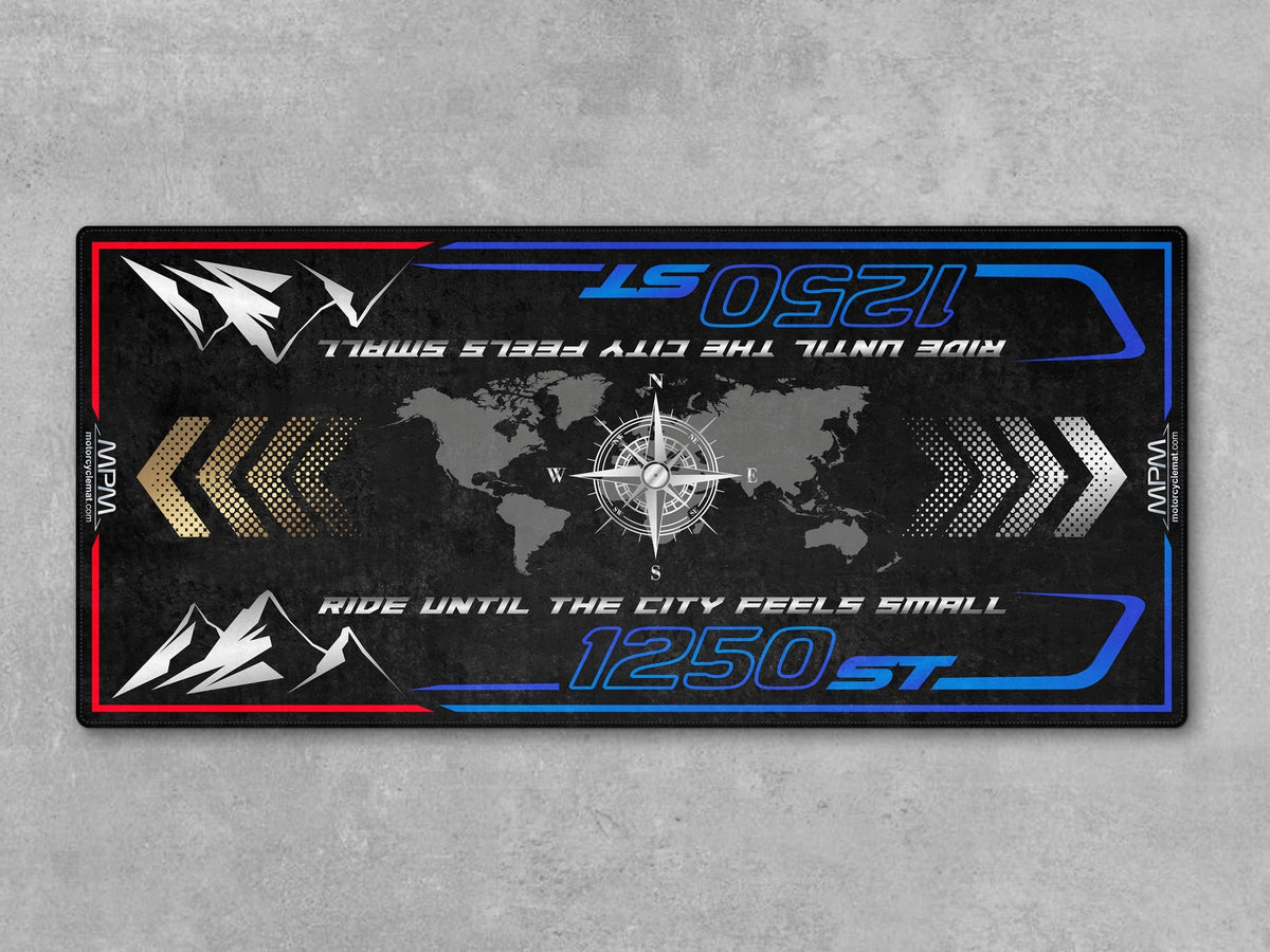 MPM Motorcycle Mat for Adventure Motorcycle "Ride Until The City Feels Small" - MM4325