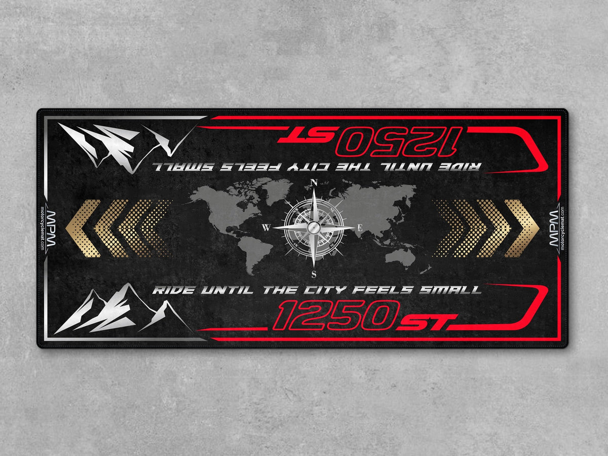 MPM Motorcycle Mat for Adventure Motorcycle "Ride Until The City Feels Small" - MM4325
