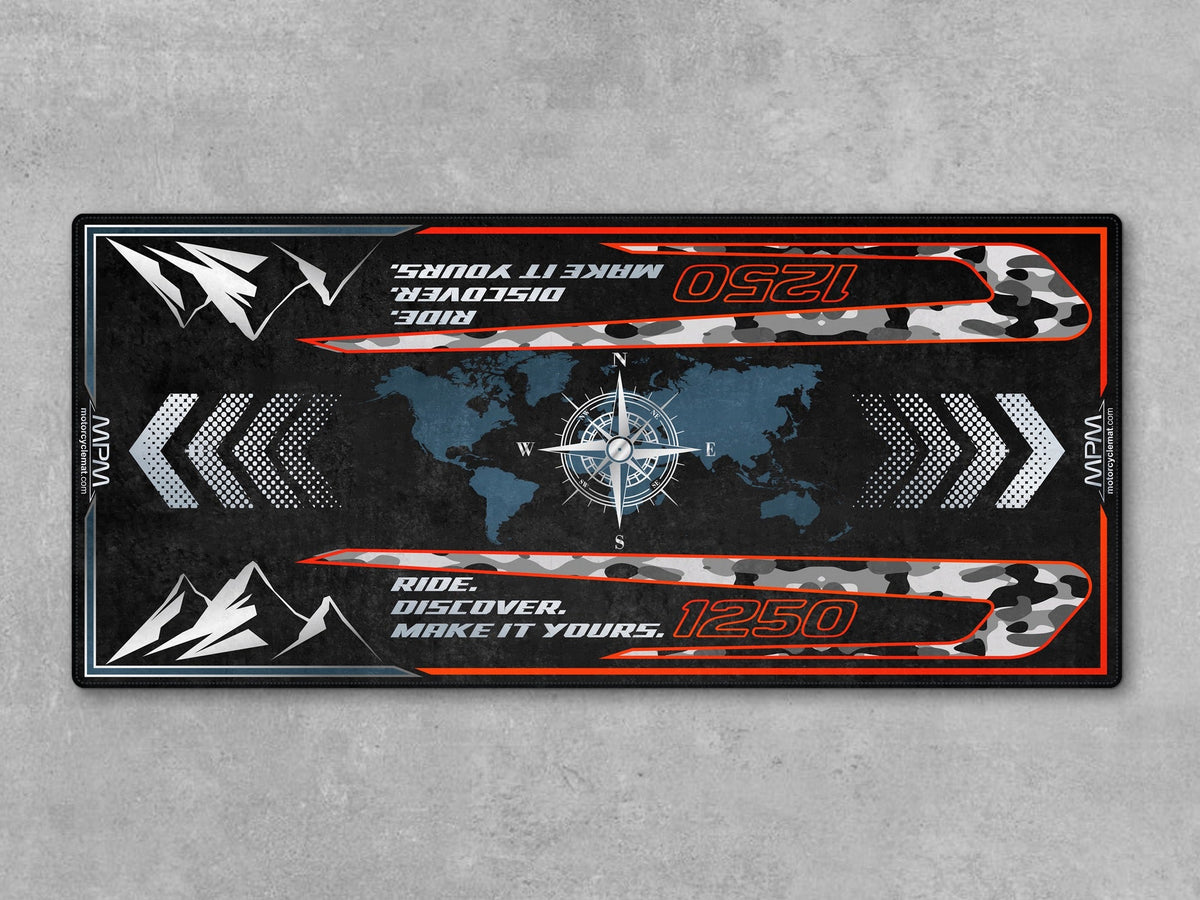 MPM Motorcycle Mat for Adventure Motorcycle "Ride Discover Make it Yours" - MM4327