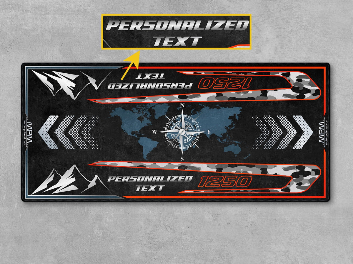 MPM Motorcycle Mat for Adventure Motorcycle "Ride Discover Make it Yours" - MM4327