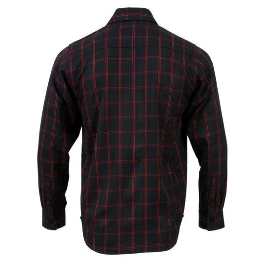 Milwaukee Leather Men's 'Blackhawk' Mult/Color Long Sleeve Flannel - Cotton Button Up Shirt - MNG11665