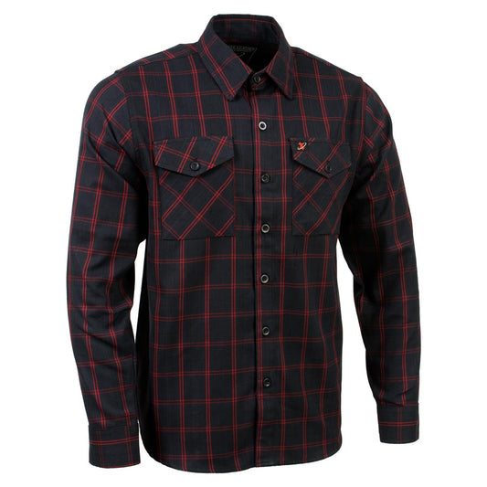 Milwaukee Leather Men's 'Blackhawk' Mult/Color Long Sleeve Flannel - Cotton Button Up Shirt - MNG11665