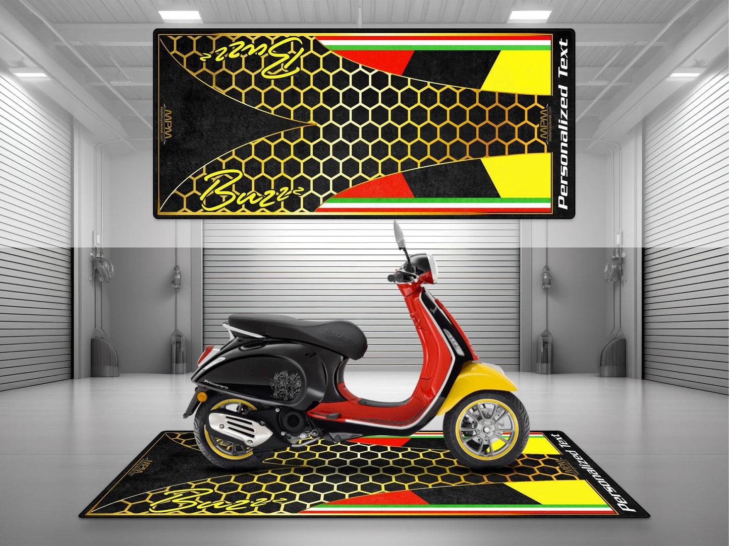 MPM Motorcycle Mat for Vespa Buzzz Design - U1101