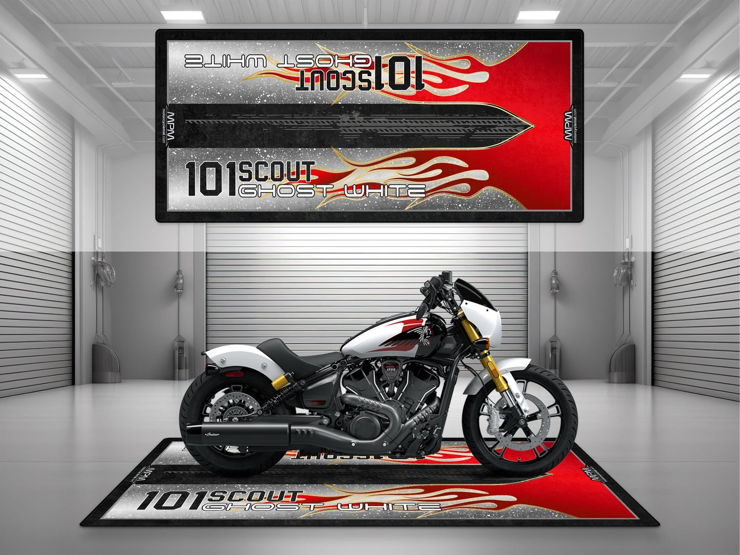 MPM Motorcycle Mat for Indian 101 Scout Bobber - U303