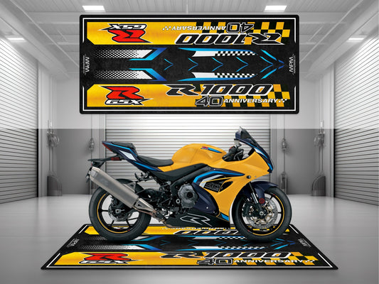MPM Motorcycle Mat for Suzuki GSX-R1000 40th Anniversary - U102