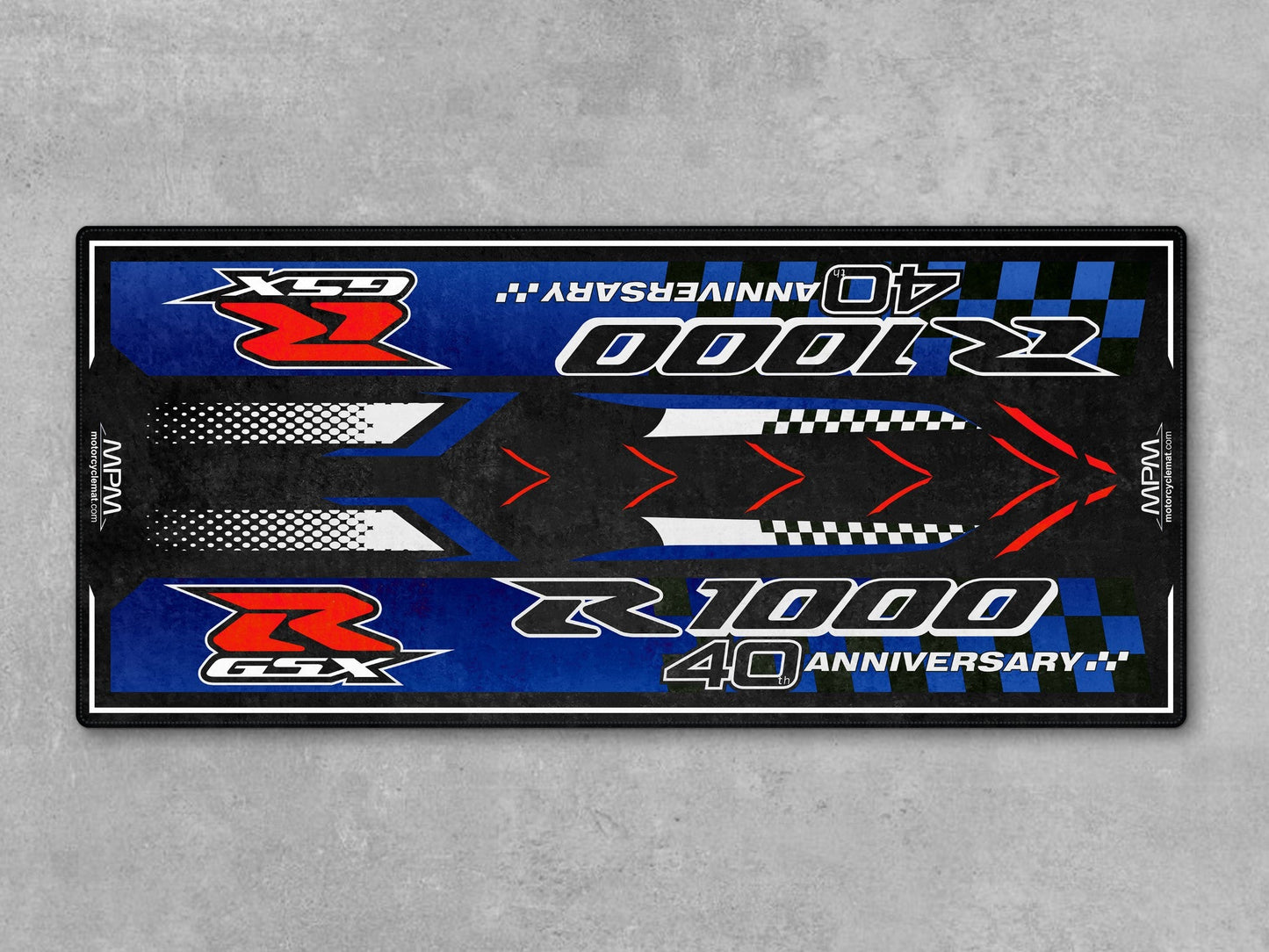 MPM Motorcycle Mat for Suzuki GSX-R1000 40th Anniversary - U102