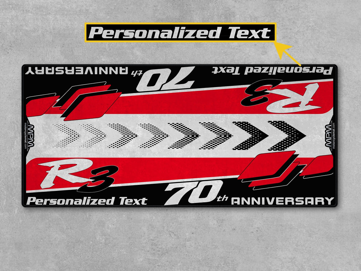 MPM Motorcycle Mat for Yamaha R3 70th Anniversary - U1406