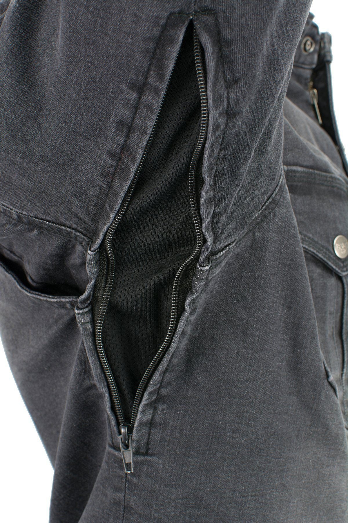 Milwaukee Leather MPM1620 Men's Black Flannel Biker Shirt w/ CE Approved Armor - Reinforced w/ Aramid Fibers