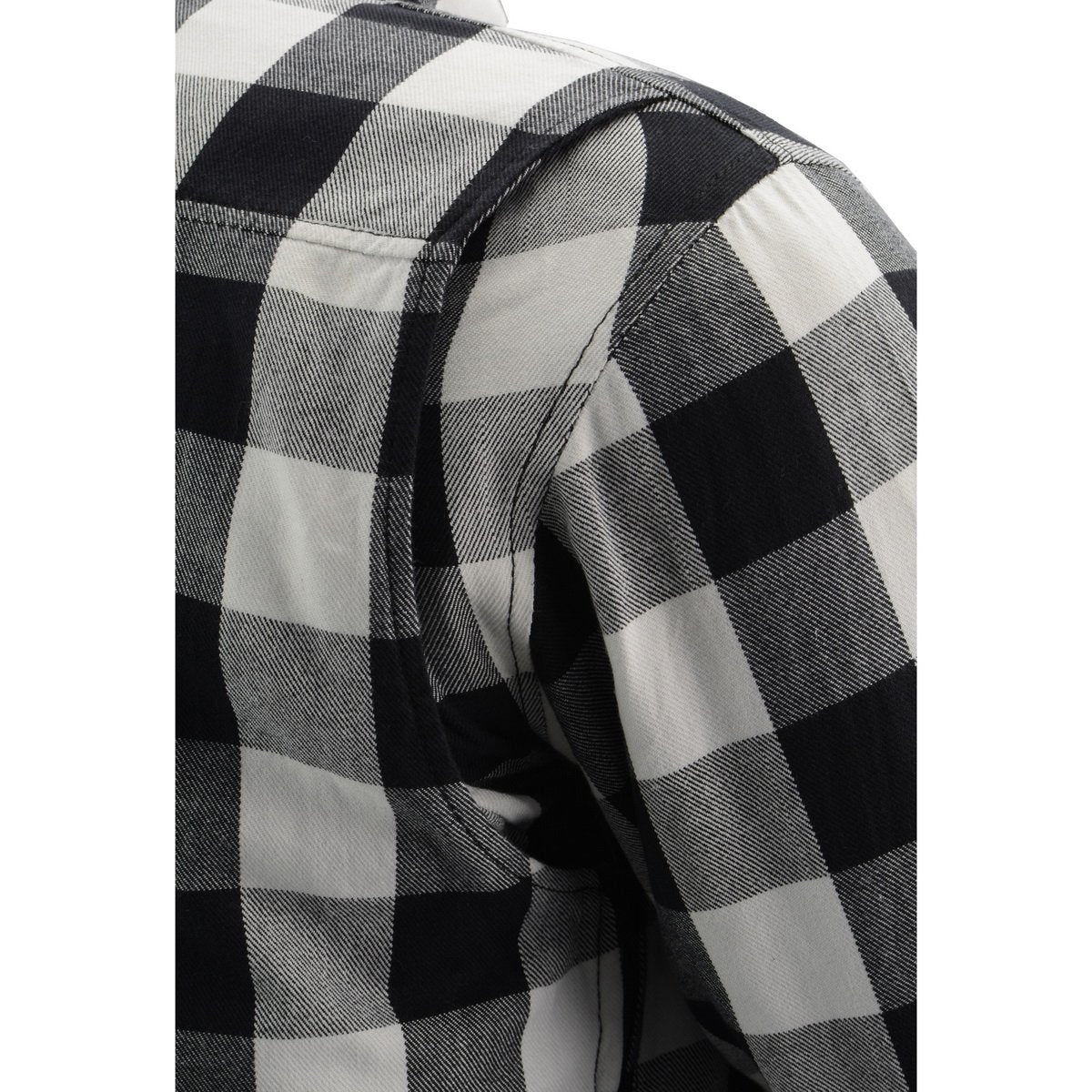 Milwaukee Leather Men's Aztec Black/White CE Armored Flannel Shirt with Aramid Reinforced Zones - MPM1633