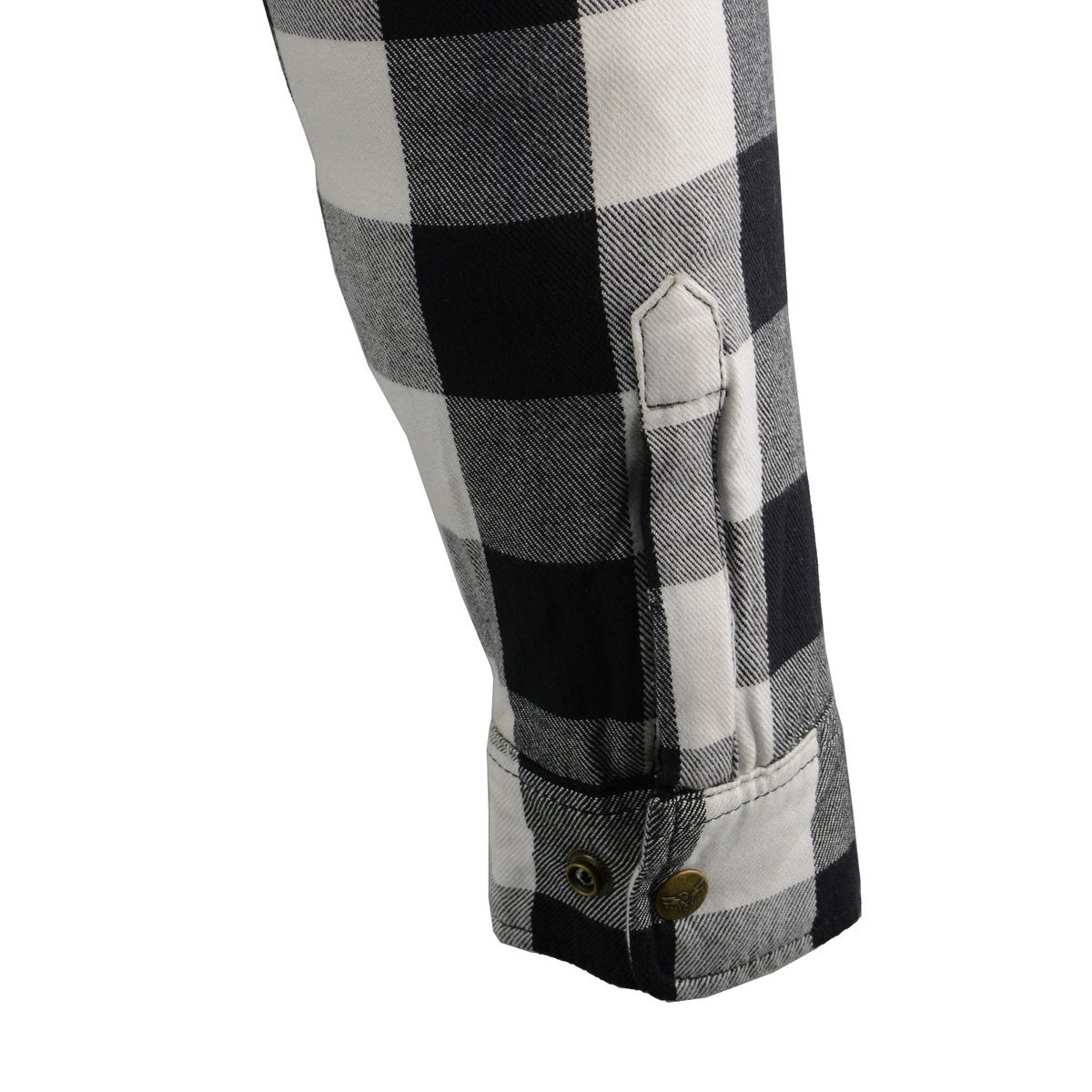 Milwaukee Leather Men's Aztec Black/White CE Armored Flannel Shirt with Aramid Reinforced Zones - MPM1633