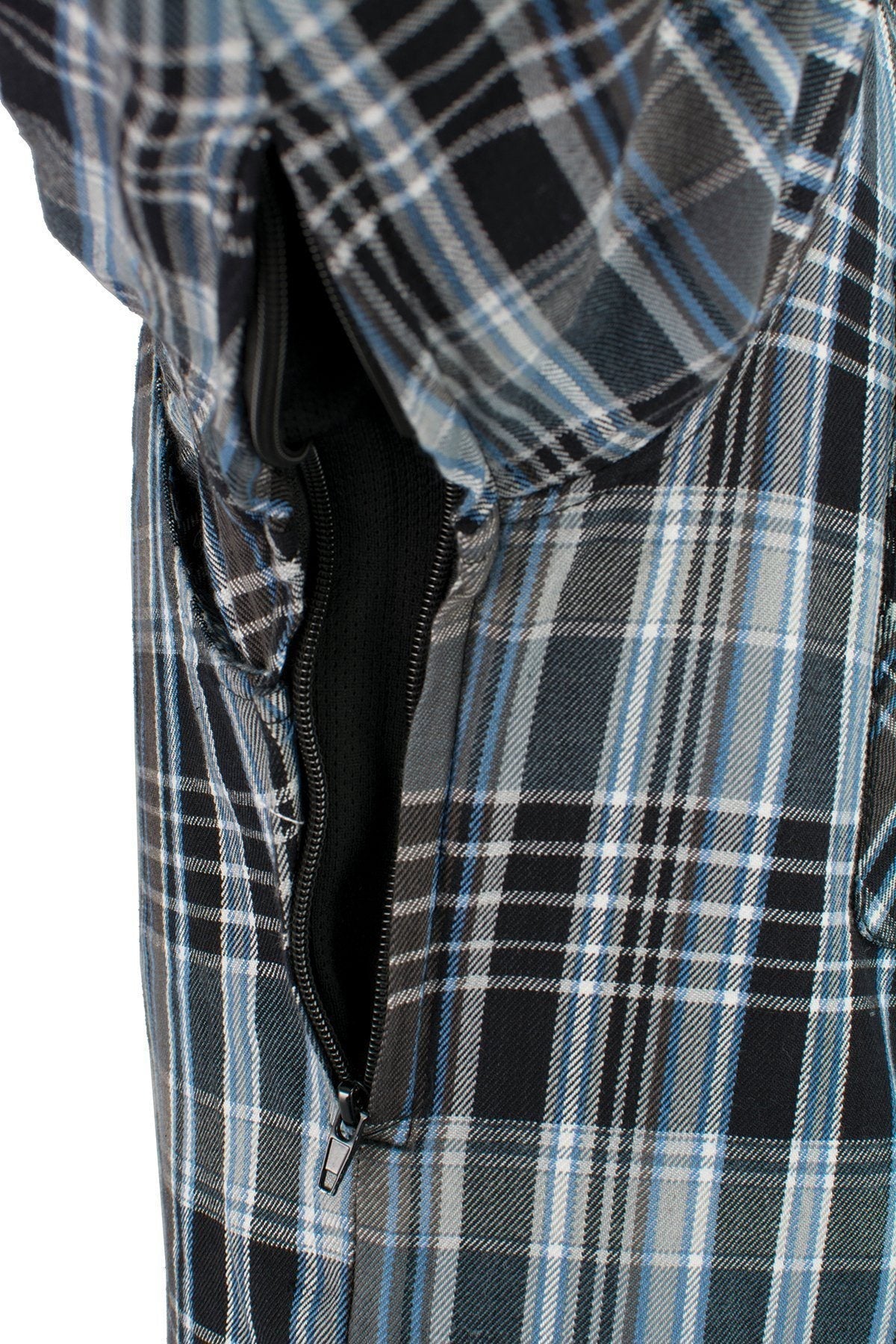 Milwaukee Leather Men's Bloodtrail Multi/Color CE Armored Flannel Shirt with Aramid Reinforced Zones - MPM1636