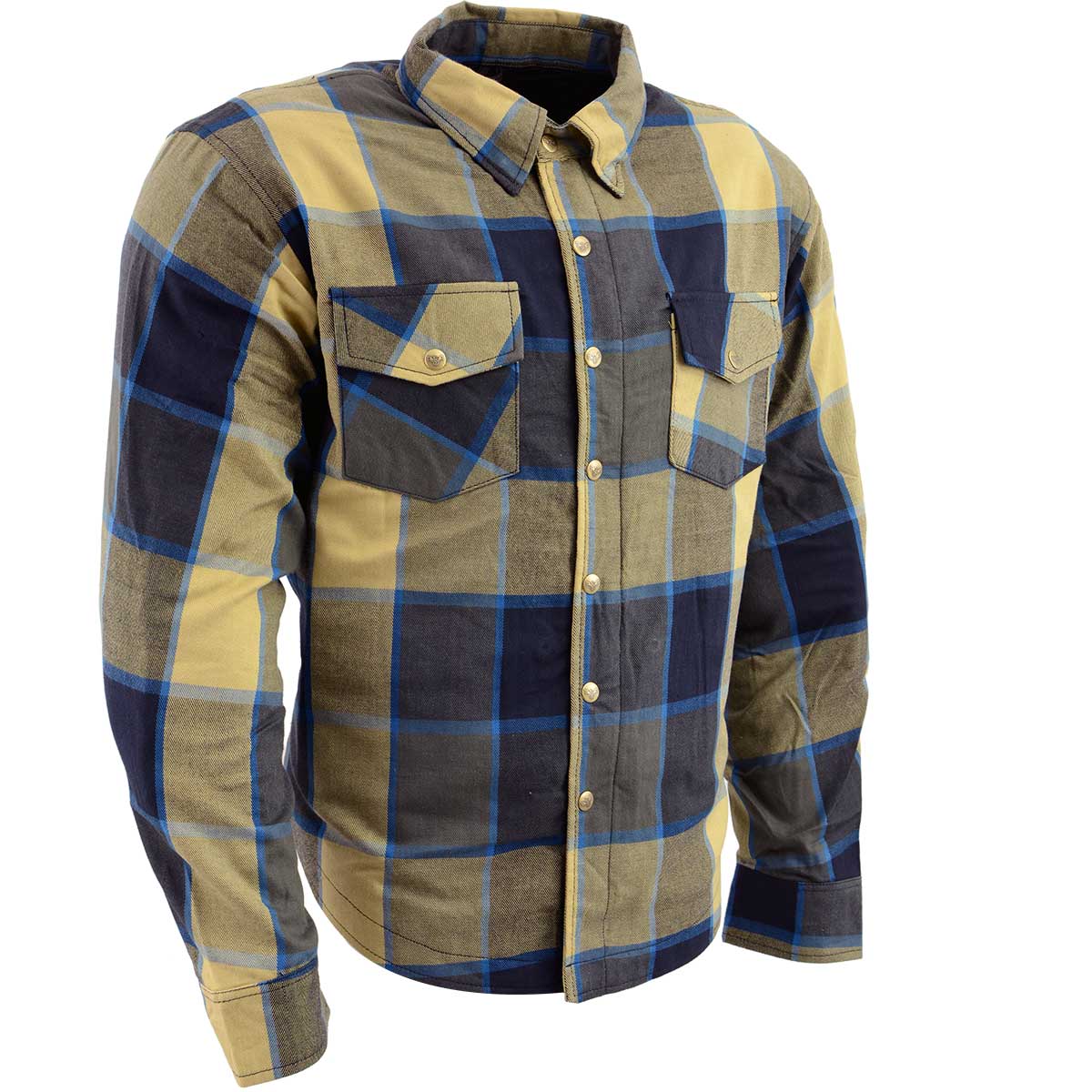 Milwaukee Leather Men's Roguefire Multi/Color CE Armored Flannel Shirt with Aramid Reinforced Zones - MPM1639