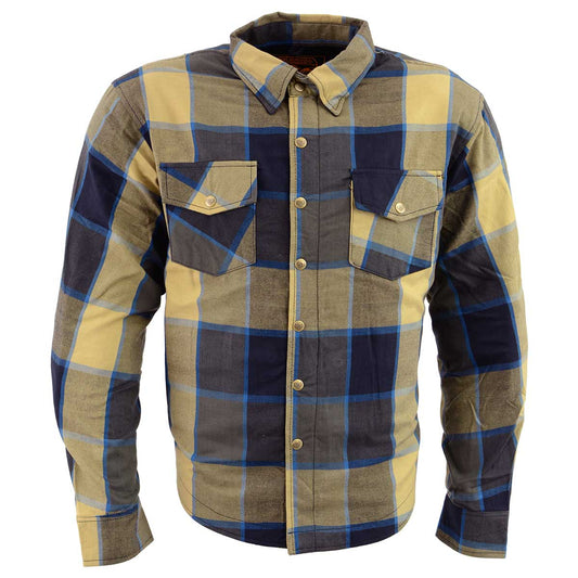 Milwaukee Leather Men's Roguefire Multi/Color CE Armored Flannel Shirt with Aramid Reinforced Zones - MPM1639