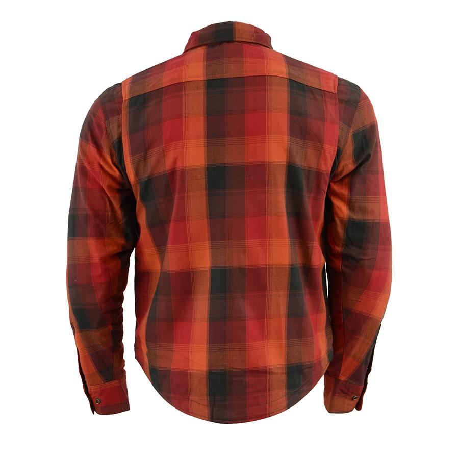 Milwaukee Leather Men's Firestorm Multi/Color CE Armored Flannel Shirt with Aramid Reinforced Zones - MPM1641