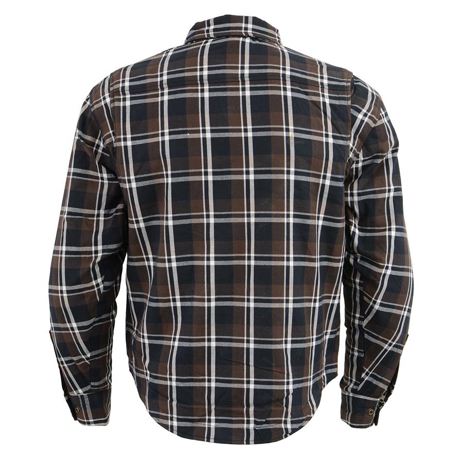 Milwaukee Leather Men's Blackveil Mult/Color CE Armored Flannel Shirt with Aramid Reinforced Zones - MPM1643