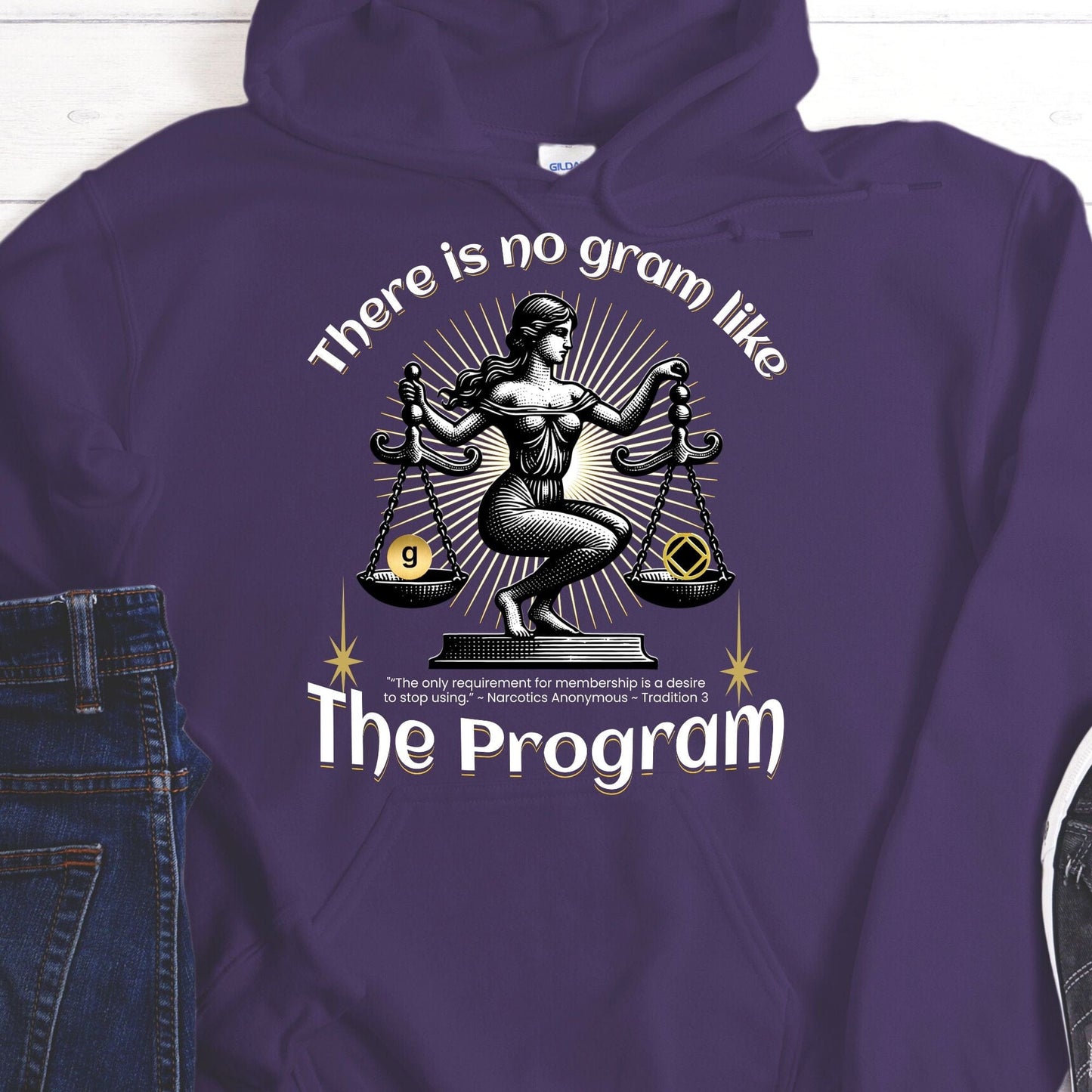 NA Recovery Hoodie | Inspiring Sobriety |  There's No Gram Like The Program