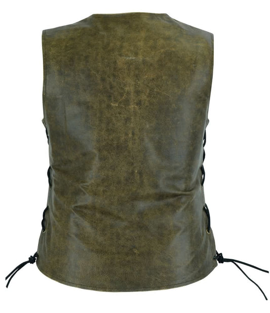 Women's Stylish Longer Body &frac34; Vest - Side Laces - Two T