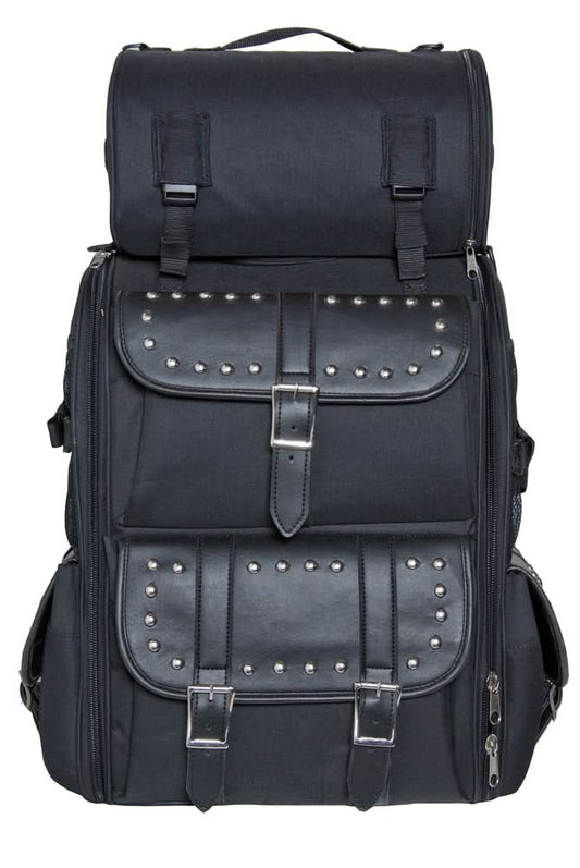 Updated Touring Sissy Bar Bag w/ Studs