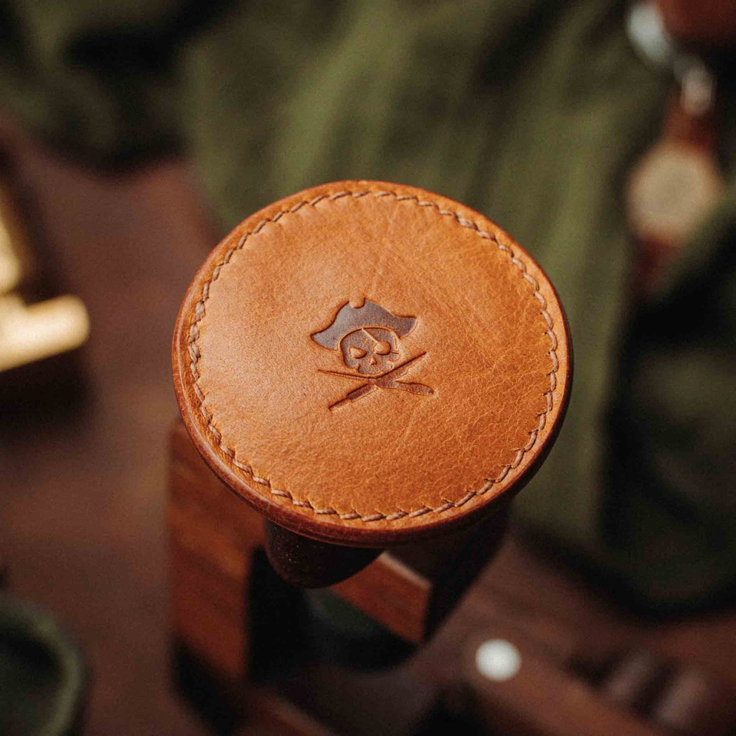 Pirate Goods Peso Pocket v2 Coin Holder – Round Leather Challenge Coin Case for EDC