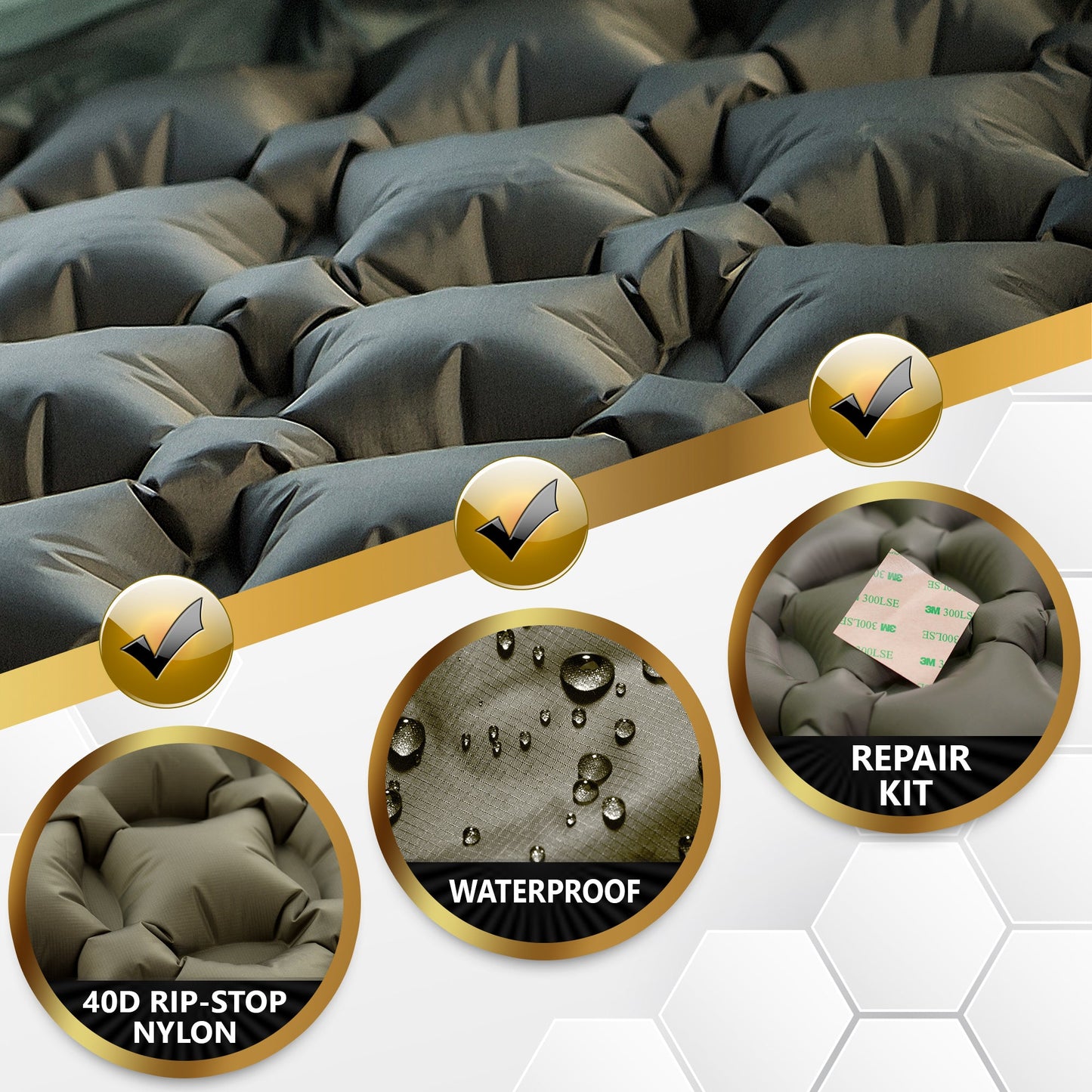 M‑Tac Inflatable Sleeping Pad (78″ × 22″)