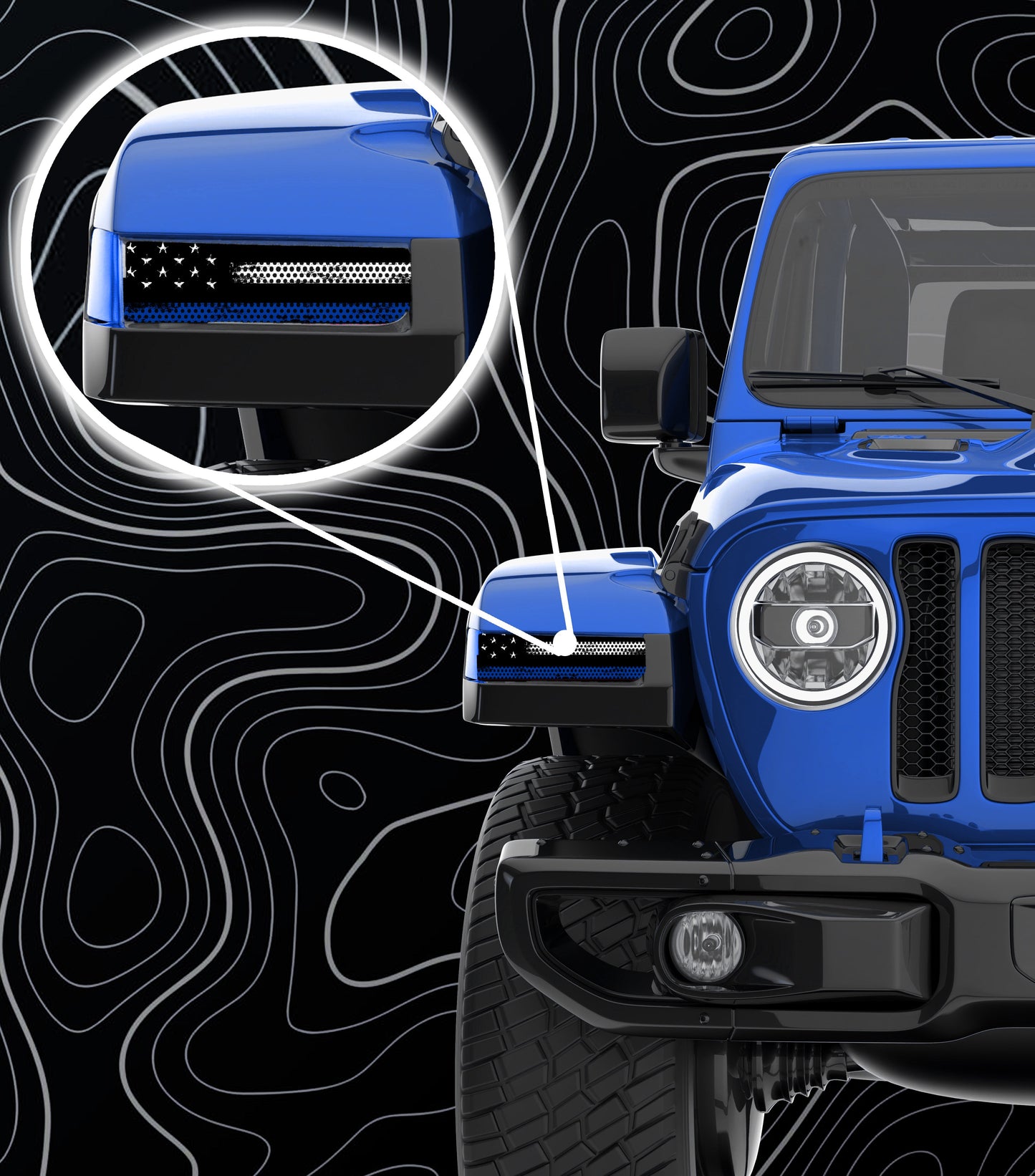 Police flag Jl and Gladiator Turn signal decal 44