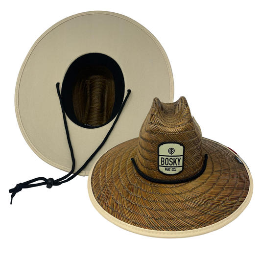 Sun Kissed Brown Premium Lifeguard Straw Hat