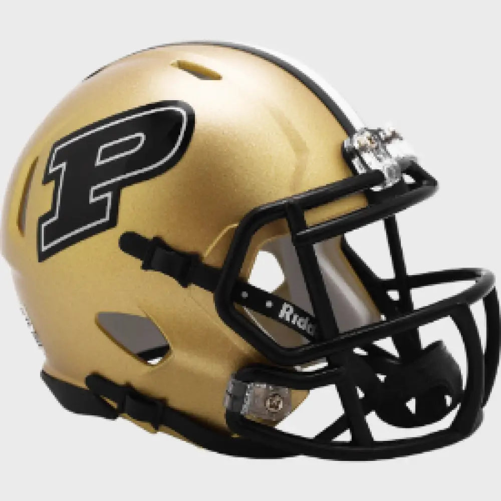 Purdue Boilermakers NCAA Mini Speed Football Helmet Gold - NCAA