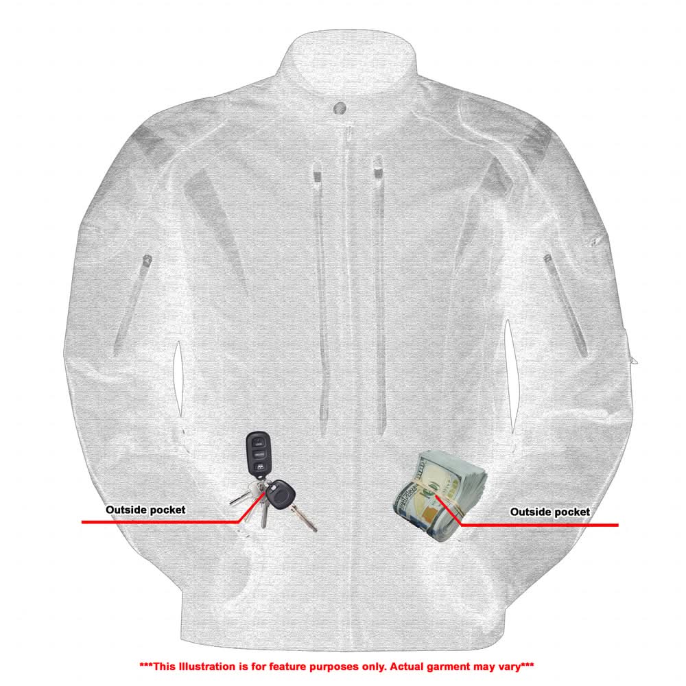 Men's Blast Black Micro Mesh Motorcycle Jacket – Ventilated