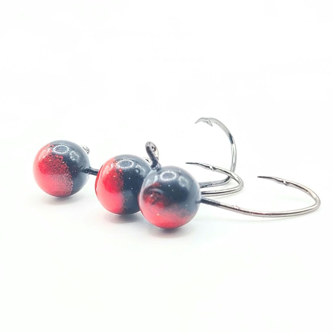 Round Jig Heads - 1/32- 1/16 - 1/8 - 12 Pack - No Collar