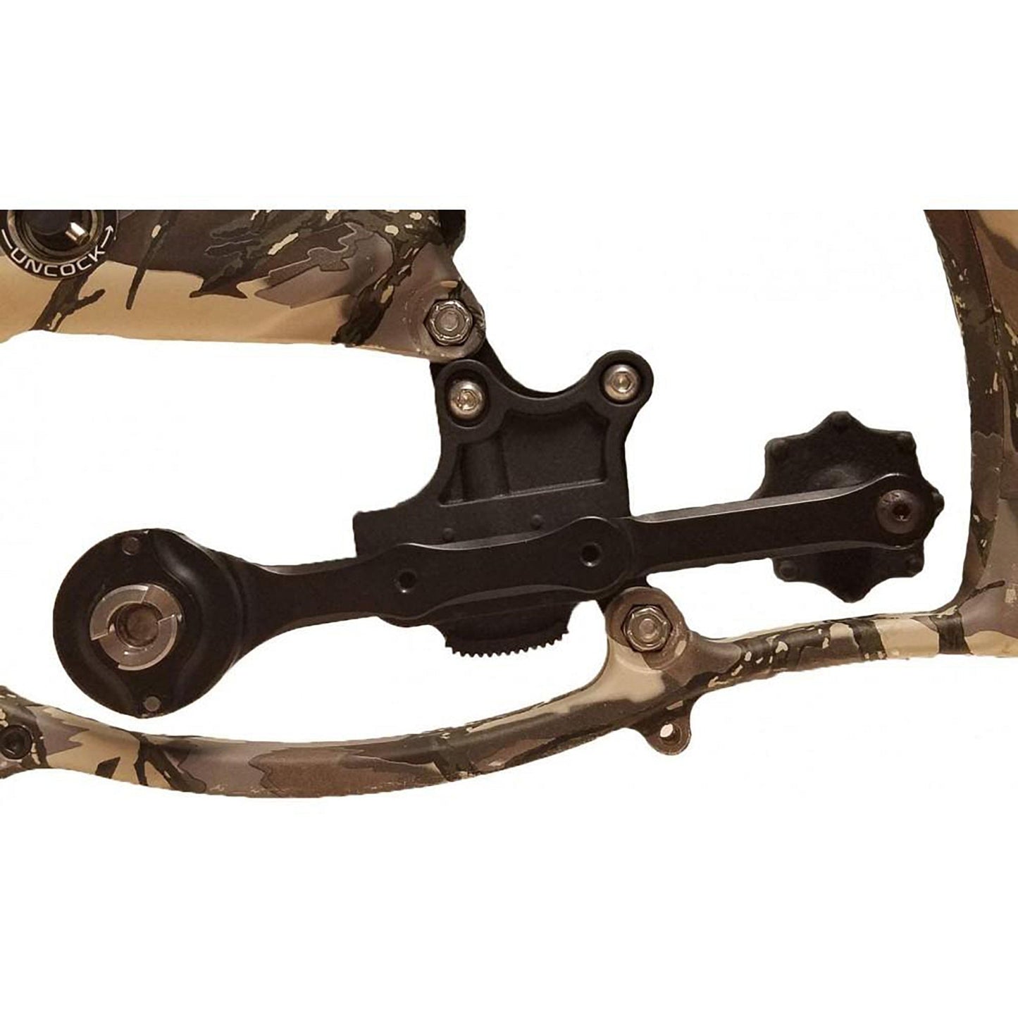 Ravin draw handle relocation bracket