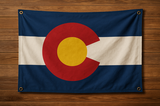Colorado Flag with Grommets Along the Edges for Wall Hanging