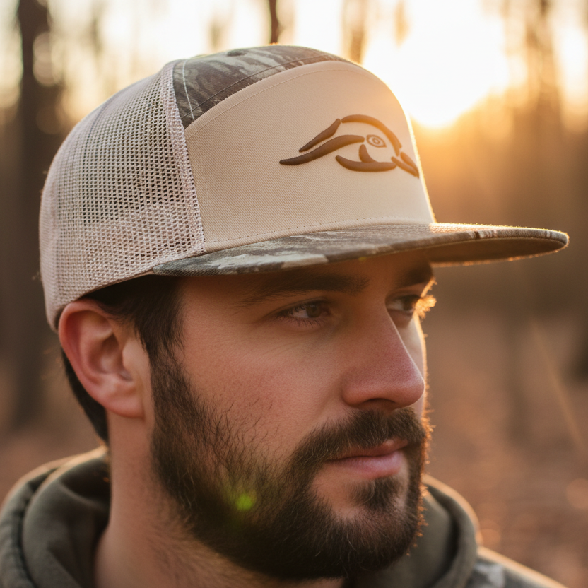 Realtree Legacy Camo 7 Panel Duck Logo Hat