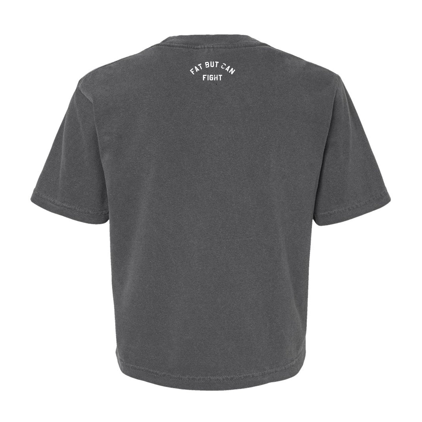 Fat But Can Fight Women's Crop Heavyweight Tee