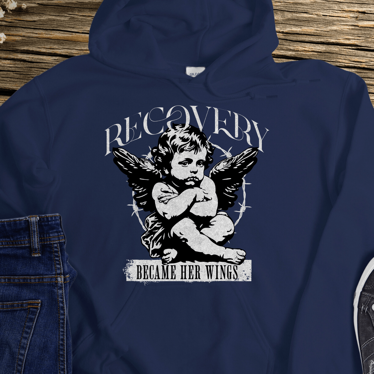 Recovery Hoodie | Inspiring Sobriety |  Recovery Became Her Wings