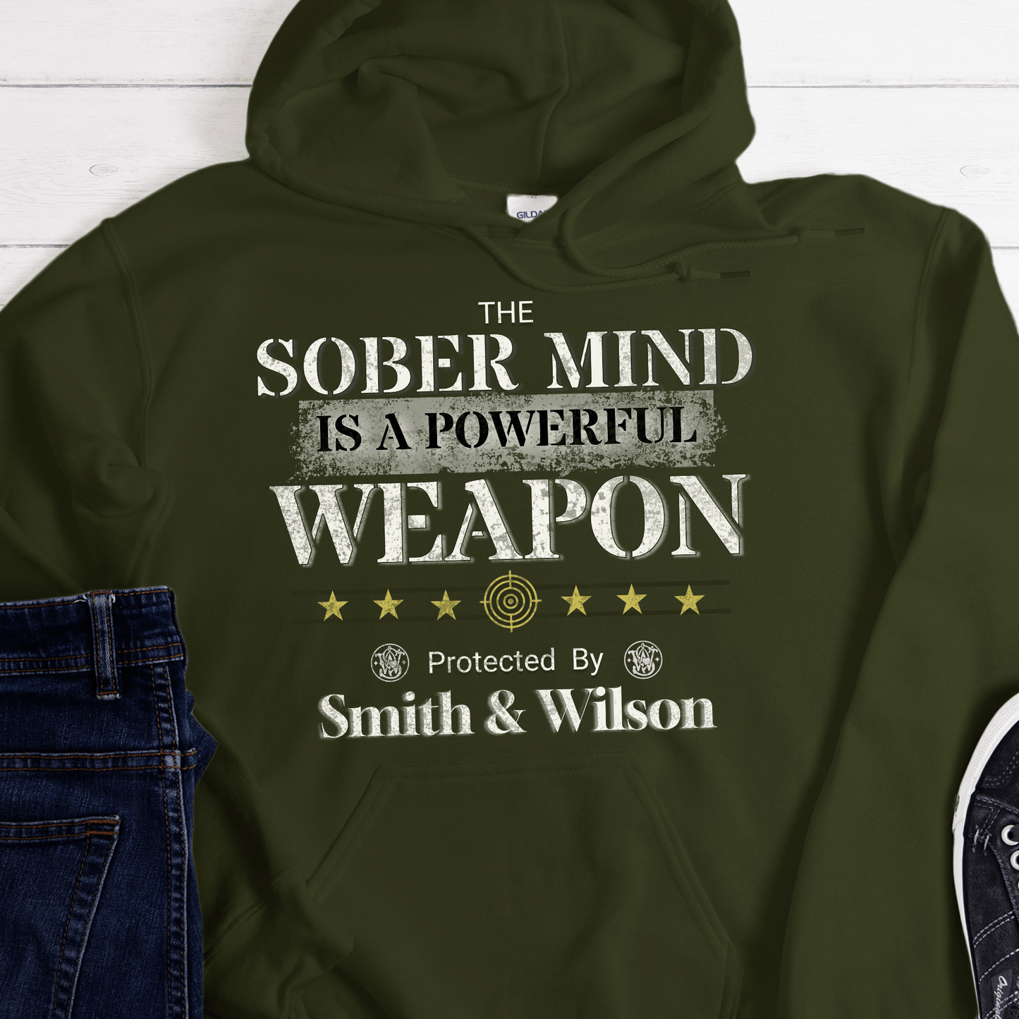 Recovery Hoodie | Inspiring Sobriety |  The Sober Mind  Is a Powerful Weapon