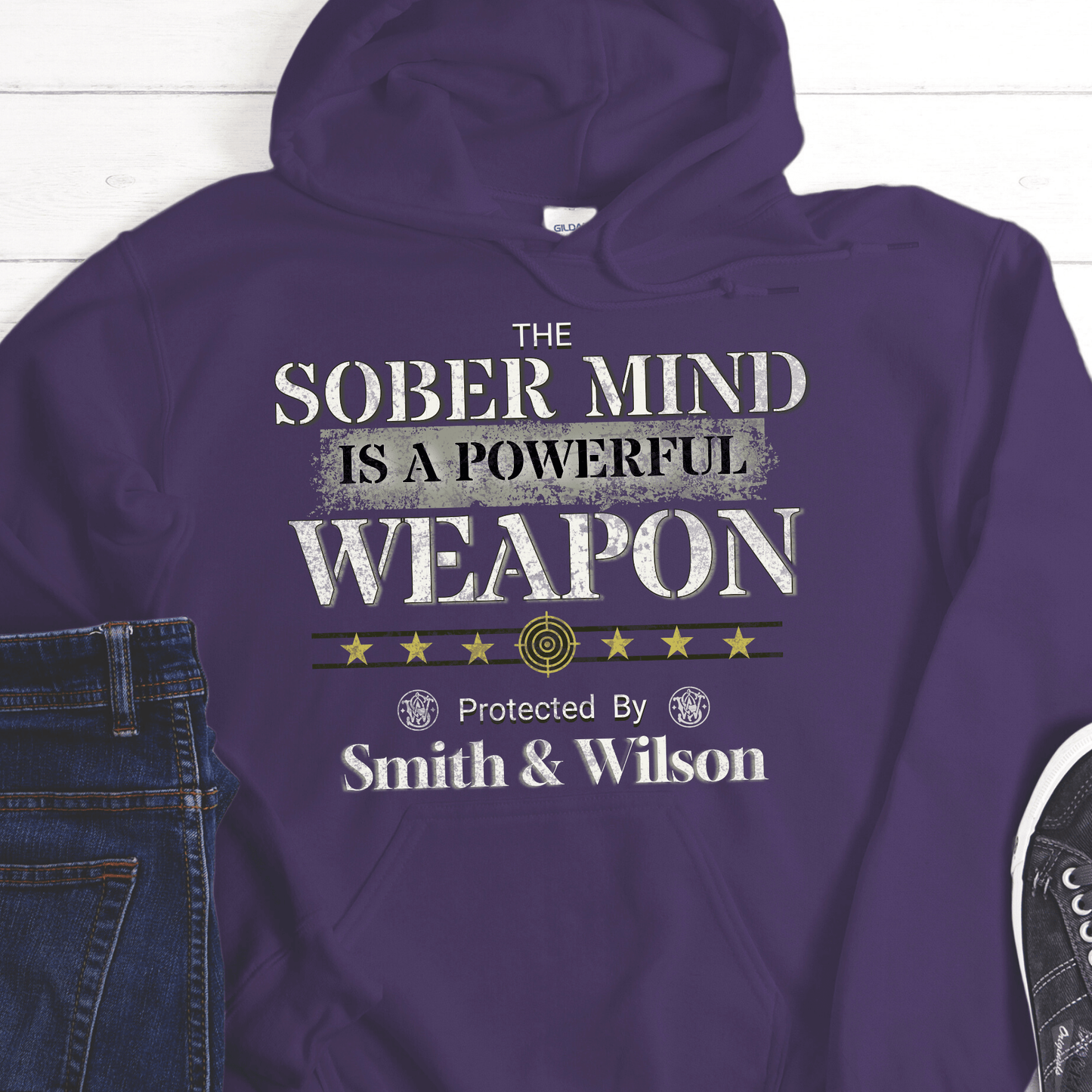 Recovery Hoodie | Inspiring Sobriety |  The Sober Mind  Is a Powerful Weapon