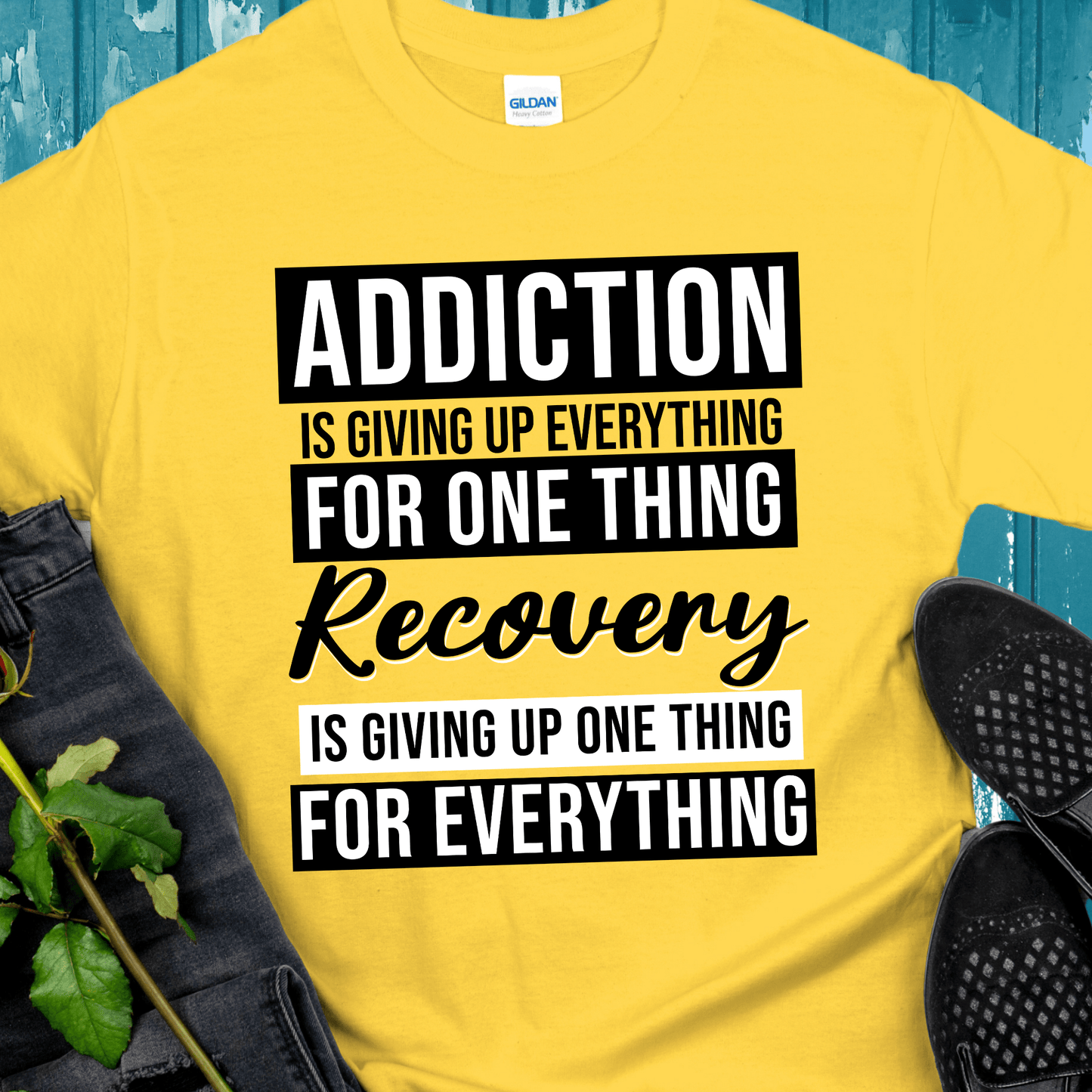 Recovery T-Shirt | Inspiring Sobriety |  Addiction VS Recovery