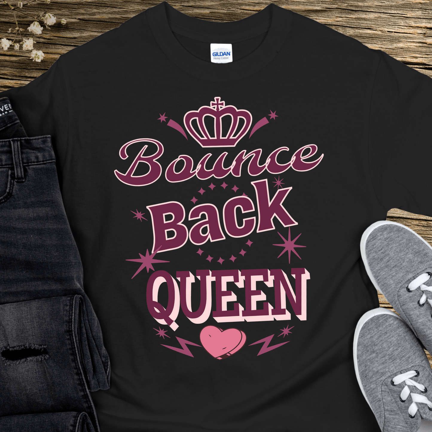 Recovery T-Shirt | Inspiring Sobriety |  Bounce Back Queen