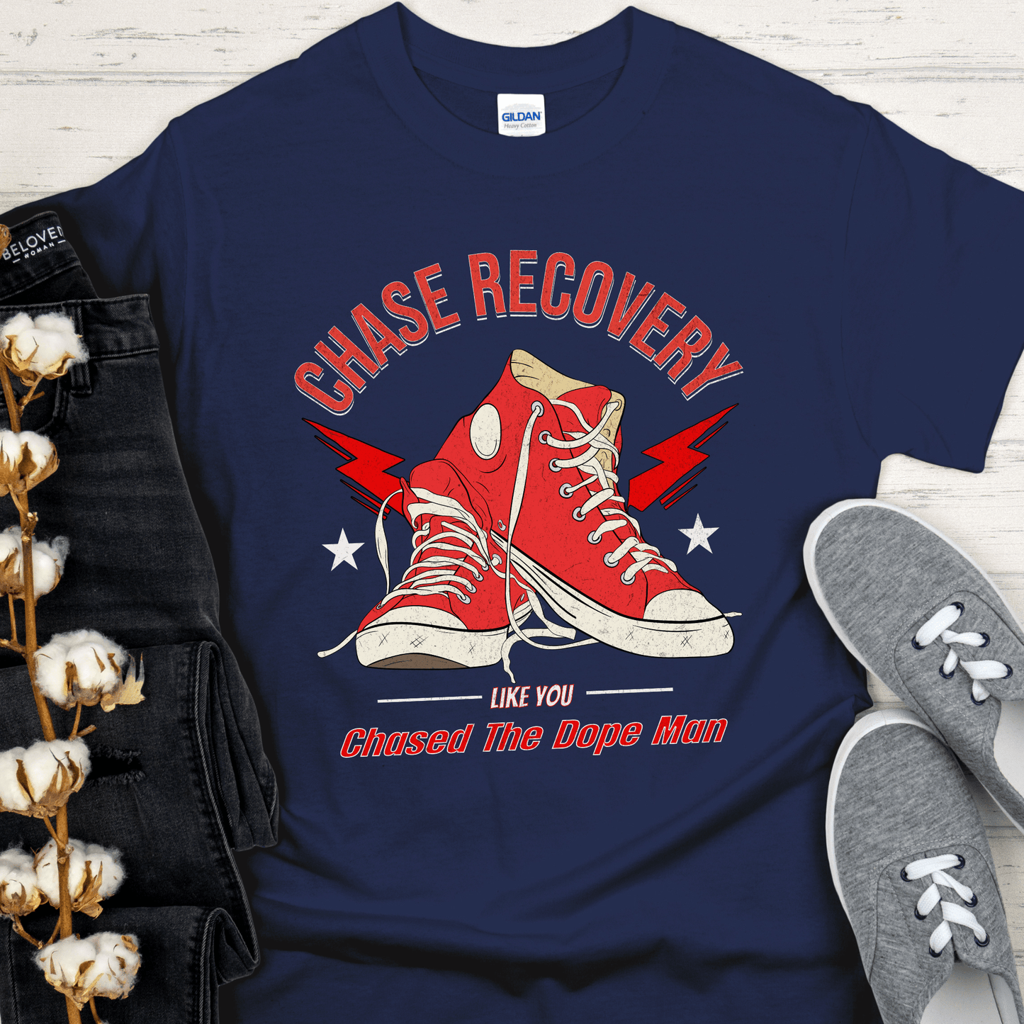 Recovery T-Shirt | Inspiring Sobriety |  Chase Recovery Like You Chased The Dope Man