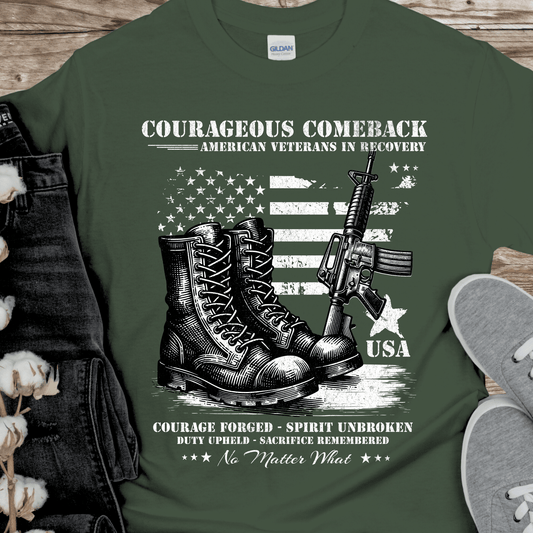 Recovery T-Shirt | Inspiring Sobriety | Courageous Comeback