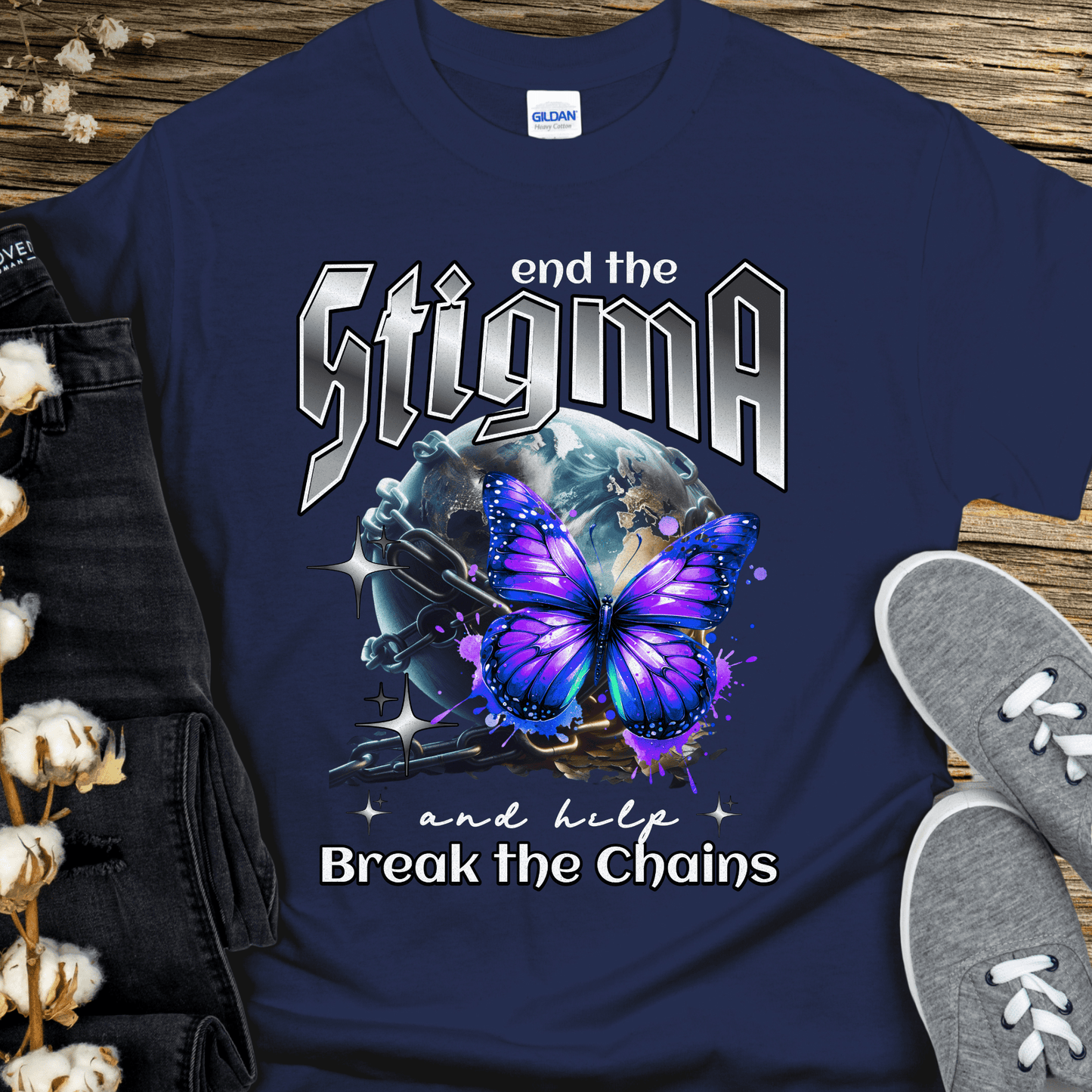 Recovery T-Shirt | Inspiring Sobriety |  End The Stigma Butterfly